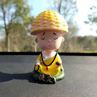 Car ornaments: Deer Shaking Head, Little Monk - single-indifferent-monk-double-sided-stickers