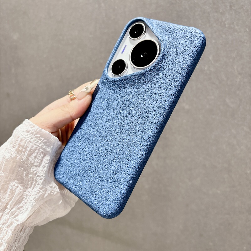 适用华为P80ULTRA半包手机壳MATE70PRO月坑纹纯色简约保护套硬壳|undefined