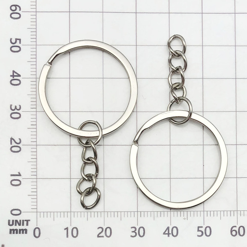 1 個 25/30 ミリメートルキーリングチェーンマルチカラーオプションキーホルダー鉄キーリング diy 基本ジュエリーアクセサリー|undefined