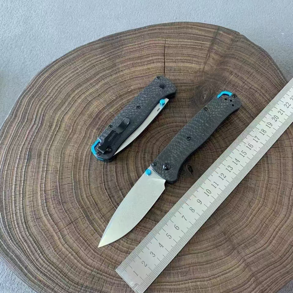 跨境蝴蝶535碳纤手柄折刀户外野营刀锋利便携折叠刀露营刀具水果