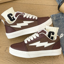 美式街头鞋子潮流学生休闲小众滑板鞋女ins时尚运动轻便百搭板鞋