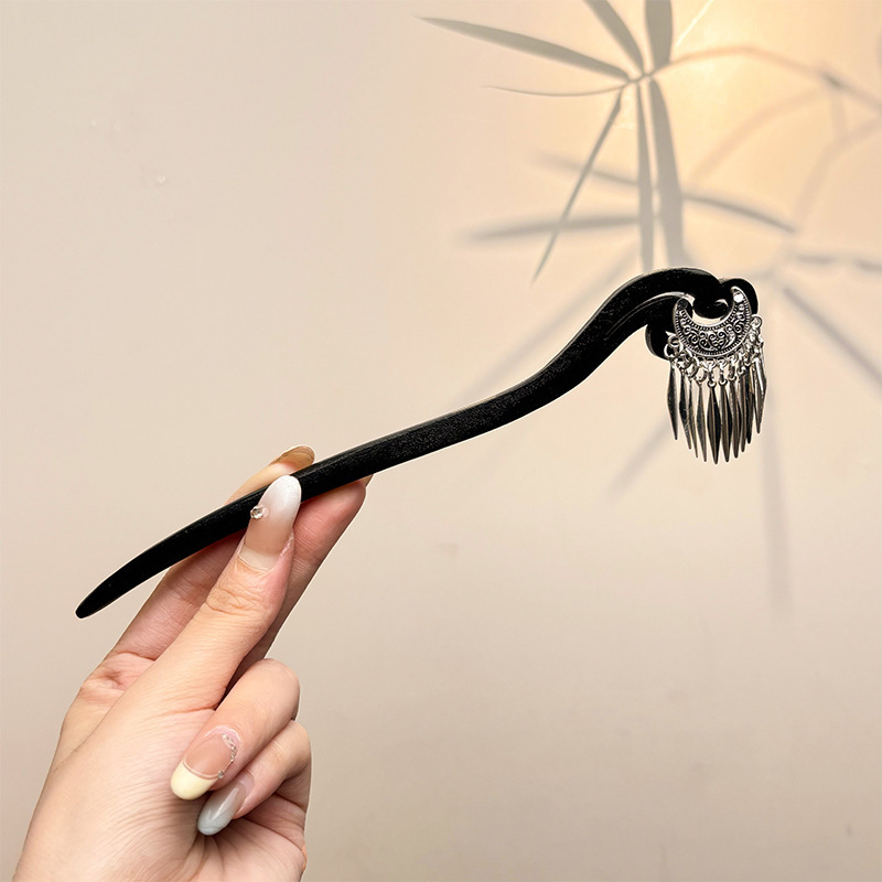 El nuevo país viento inmortal qi fluye pinzas de cabello para mujeres elegantes estilo antiguo paso de agitar cheongsam piezas de cabello de cabello diario estilo chino clásico pinzas de cabello