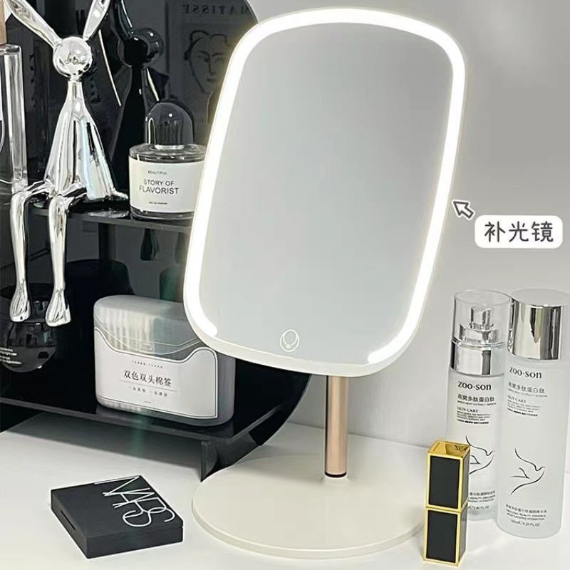 Espejo de maquillaje LED con luz estudiante espejo de maquillaje femenino dormitorio escritorio vestidor espejo TikTok Net Red