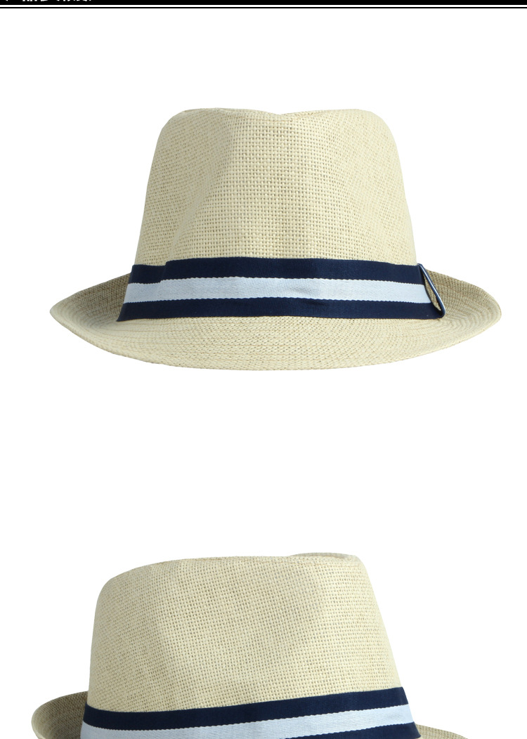 Hommes Style Simple Style Classique Couleur Unie Sertissage Chapeau De Paille display picture 1