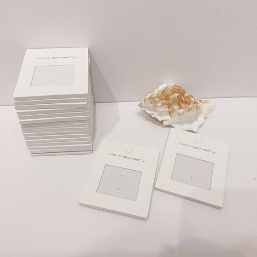 New Jewelry Single Sponge Ring Card High-End Decorative Packaging Card Embossed LOGO Gold Printed
