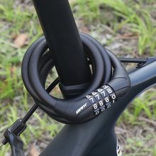 正品捷安特SECURITY密码圈锁山地自行车防盗四位密码锁钢缆锁1.2M