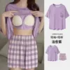 D09 [Double short chest pad] Purple girl