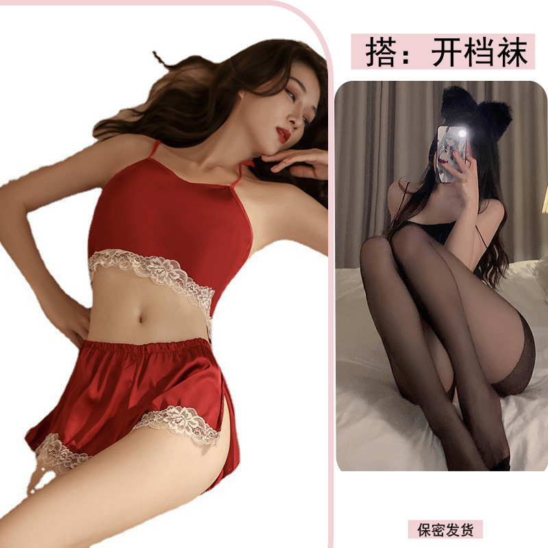 레드 + 블랙 오픈 양말