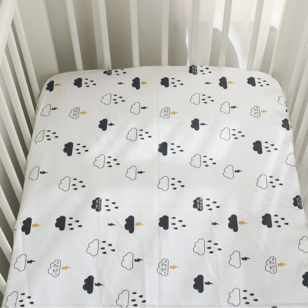 아기 침대 모자 신생아 침구 어린이 침대보 면 어린이 침대 시트 작은 구름