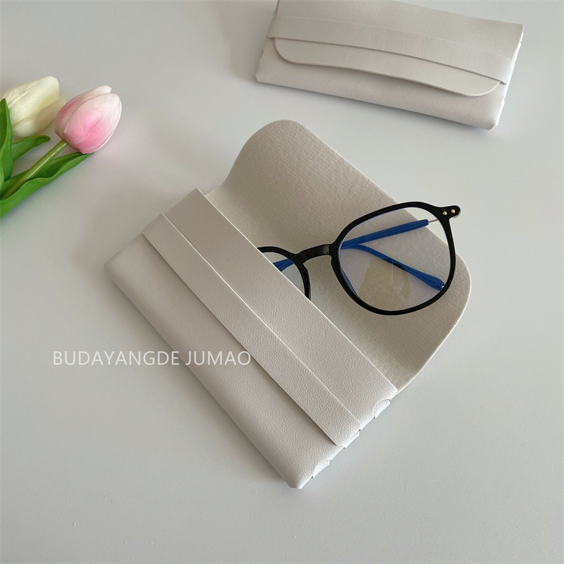 Simple Portable Glasses Box High-grade Sunglasses Soft Bag Pressure-resistant Glasses Bag Girl's Storage Bag Vintage Sunglasses Bag