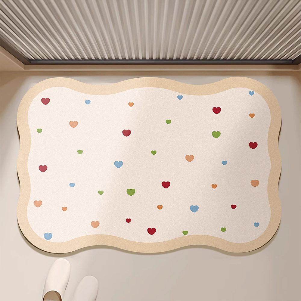 Alfombrilla de suelo de barro de diatomeas Alfombrilla antideslizante de baño simple Alfombra de puerta de secado rápido y absorbente de agua del baño del hogar