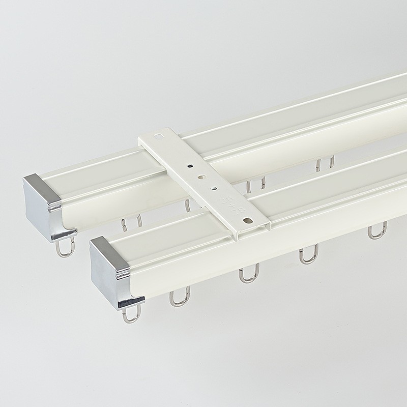 aleación de aluminio gruesa silenciosa cortina galvanizada rieles Roma barra de cortina lateral monorril deslizante Keqiao al por mayor rieles recto