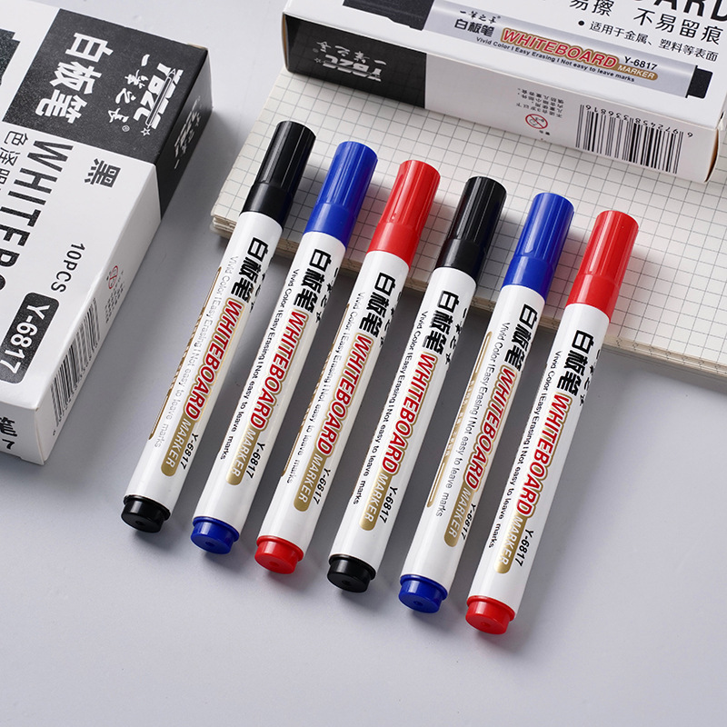 Whiteboard pen large capacity water-based erasable and easy to erase red and blue writing pen for teachers erasable blackboard pen whiteboard pen