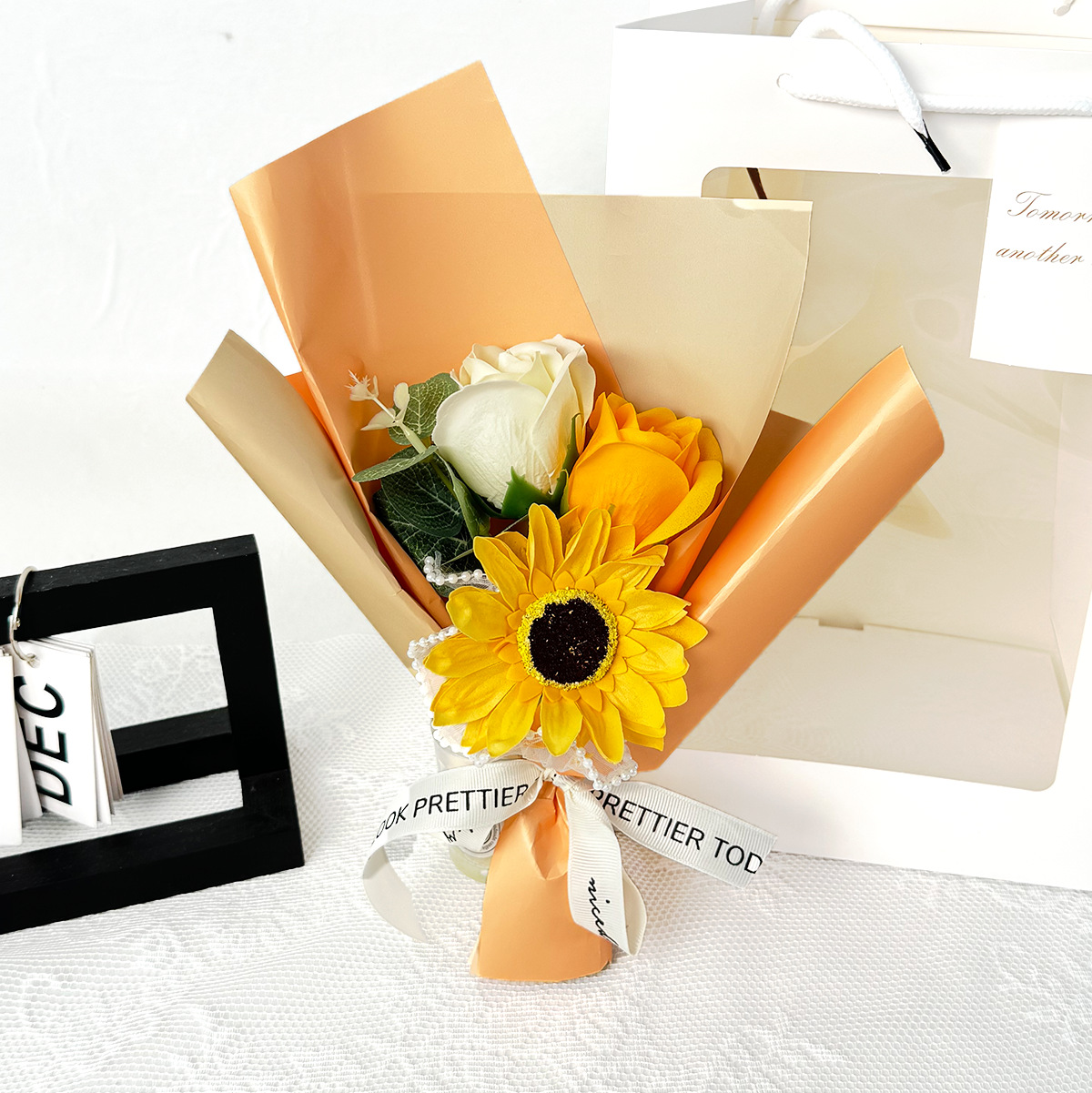 Festival Gifts Christmas Teacher's Day Sunflower Bouquet Valentine's Day Creative Soap Flower Gift Preserved Bouquet For Teachers Gift_voghion.com