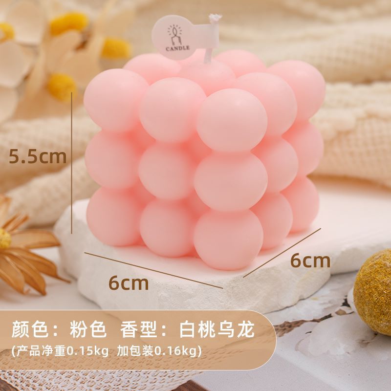 Cubo de Rubik aromaterapia vela lámpara iluminación del hogar fiesta cumpleaños decoración la fragancia nicho mayor regalo para las niñas