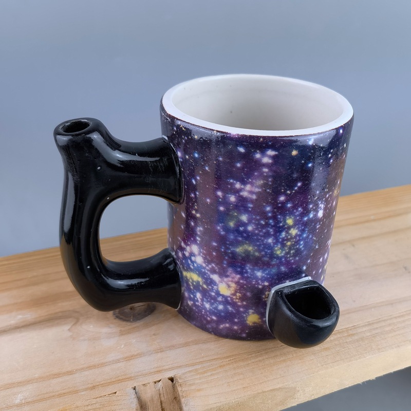 Taza de cerámica para fumar, taza para pipa, taza de café con diseño de logotipo, taza de café con forma de hookah, taza de agua multifuncional, taza de café.