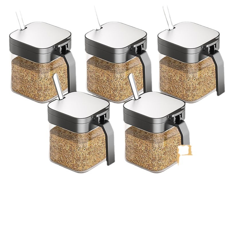 Keuken kruidenpot muur gemonteerde kruiden opbergdoos multi rooster glazen kruidendoos rek combinatie set verdikt_voghion.com