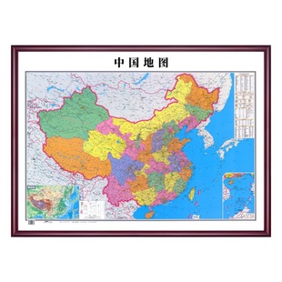 World China Map Wall Chart with Frame 2023 New Edition Office Wall Decoration Painting Customized Large Size Mural