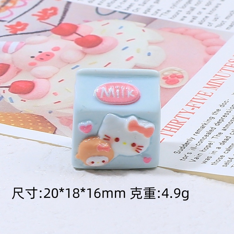 立体かわいい猫ミルクボックス食品おもちゃ手作り diy ジュエリーアクセサリークリーム接着剤樹脂小物アクセサリー材料卸売|undefined