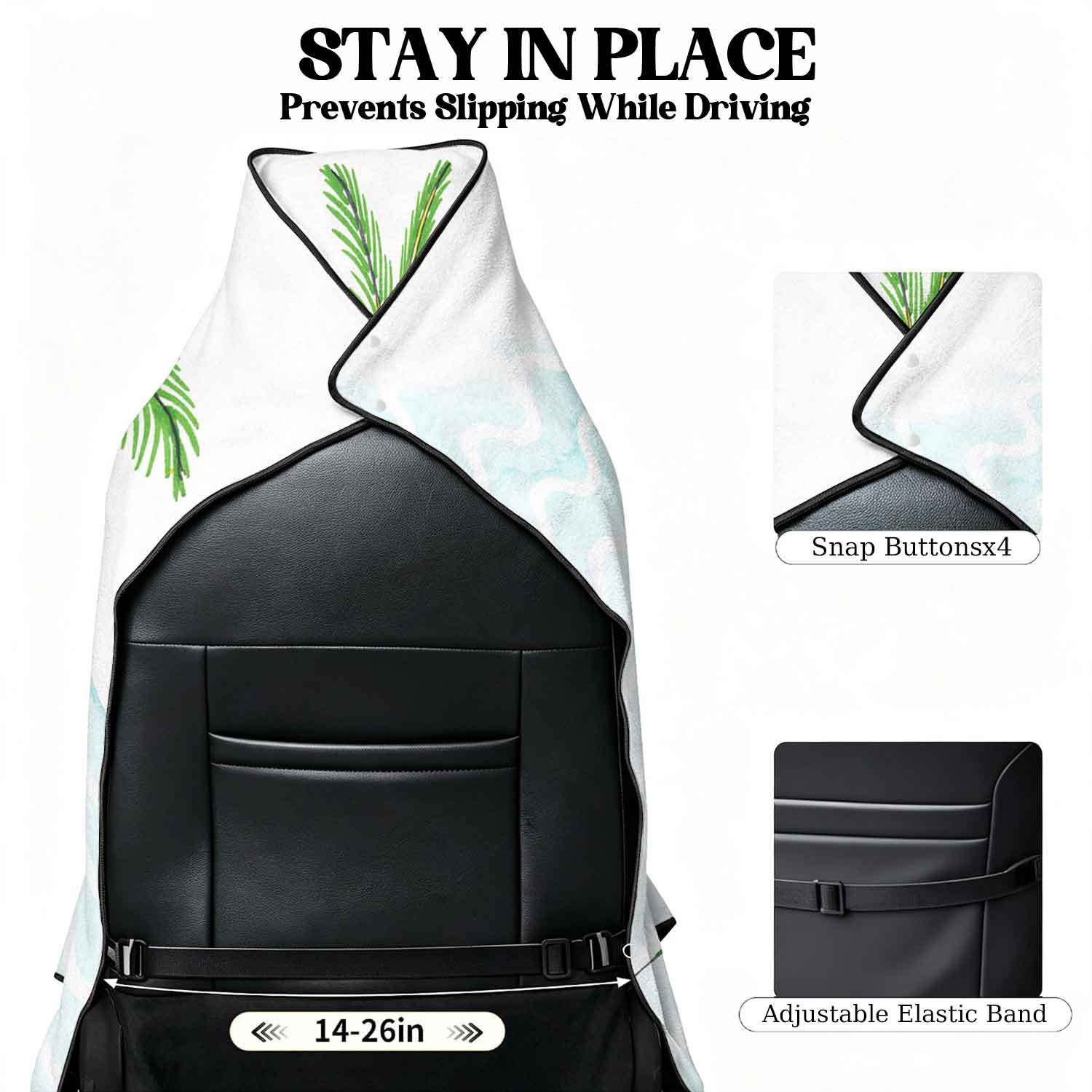 Summer bath towel and car seat cover 2-in-1, ultra-fine fiber outdoor beach and car dual-use universal seat cushion