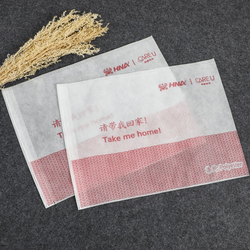 Wholesale non-woven underwear dustproof storage bag laundry bag printable logo flat storage bag