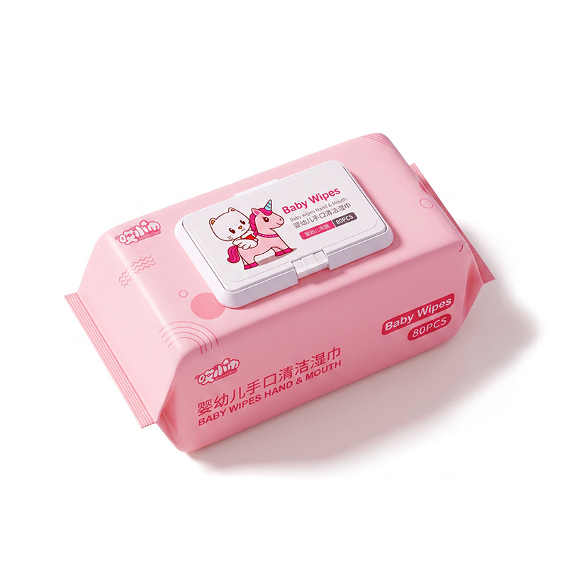 80 piezas toallitas de mano para bebés Paquete Grande toallitas de limpieza sanitaria con tapa toallitas para bebés fábrica al por mayor image 7