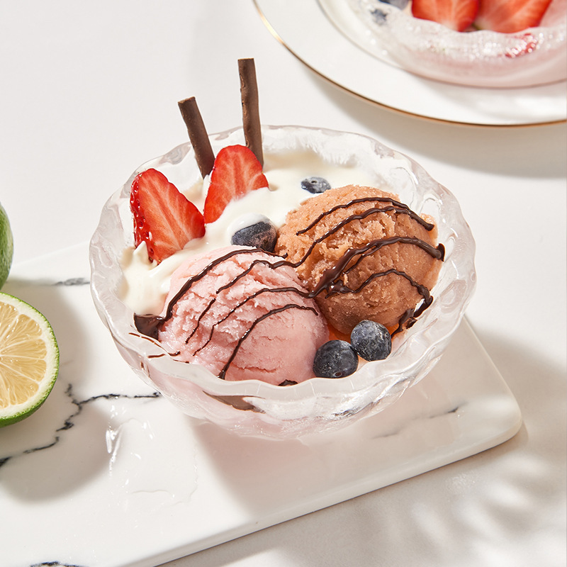 Nuevo molde de tazón de hielo ensalada helado ensalada de frutas helado tazón fruta plato creativo decorativo contenedor bandeja de hielo
