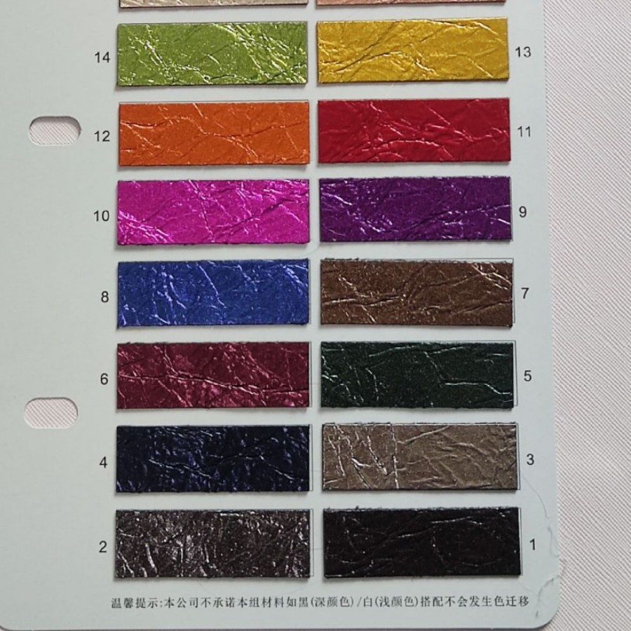 Metal perlado agrietado resistente a la oxidación pu estampado cuero especial bolsos bolsos zapatos ropa tela juguete