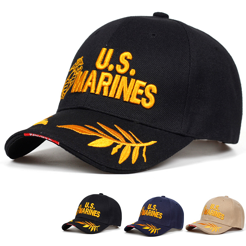 Casquette de baseball extérieure US MARINES Casquette de baseball brodée Casquette de baseball marine Chapeau de camouflage militaire_voghion.com