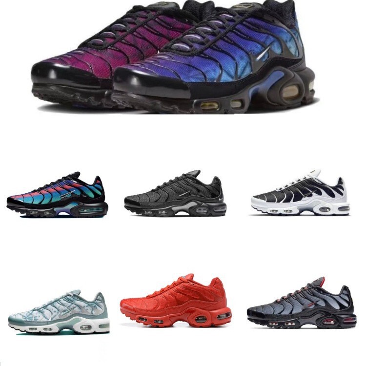 Cross-Border Foreign Trade Putian Shoes Air Max Plus Tn Factory Direct Delivery Full-Length Air Cushion Men's and Women's Running Sports Shoes