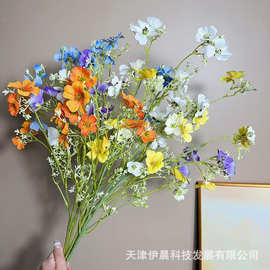 香雪兰仿真花家居客厅餐桌摆件花艺小野花婚庆礼堂装饰背景墙造景