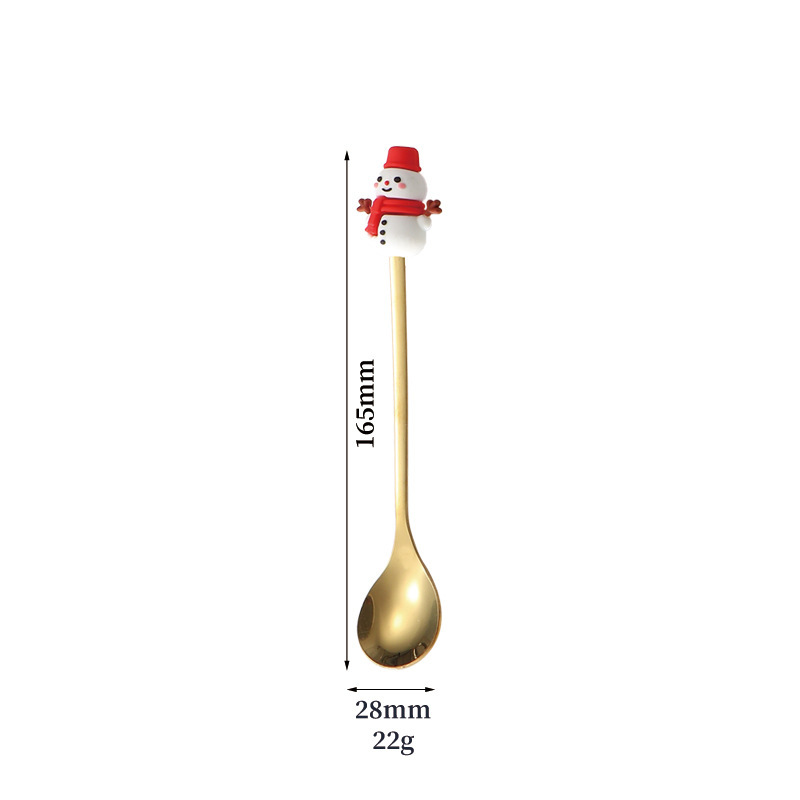 Cuchara de muñeco de nieve - oro