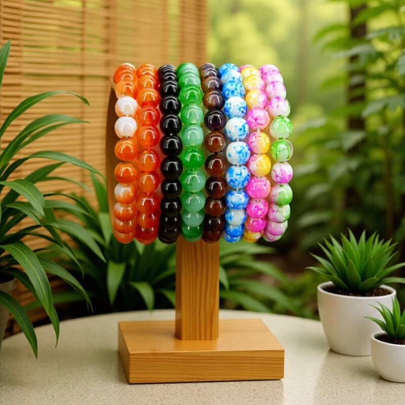 2 Yuan Store Small Jewelry Street Stall Hot Sale 8mm Small Fresh Glass Handmade Bracelets Wholesale Bracelets Promotional Small Gifts 2 Yuan Store Small Jewelry Street Stall Hot Sale 8mm Small Fresh Glass Handmade Bracelets Wholesale Bracelets Promotional Small Gifts