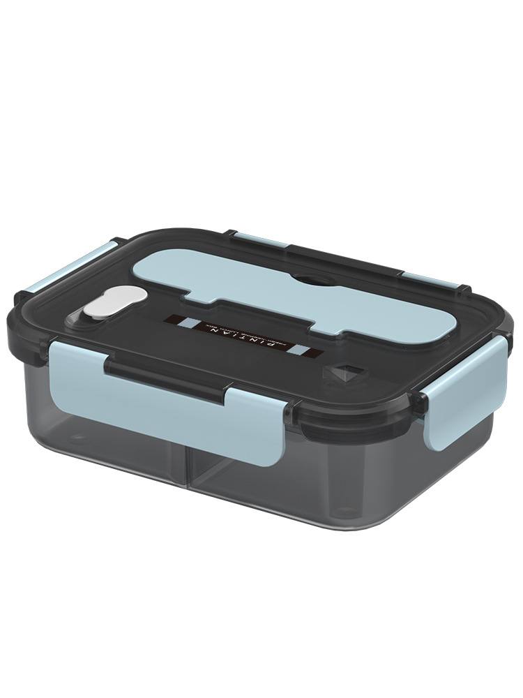 Caja de almuerzo cuadrada de trabajador de oficina transfronteriza horno de microondas caja de almuerzo sellada de plástico de gran capacidad separada