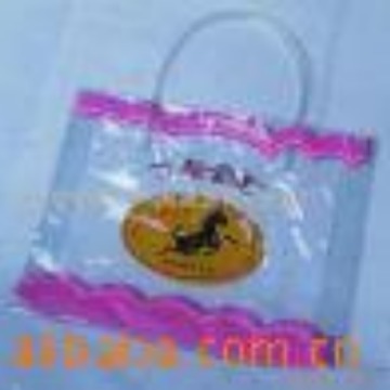 PVC礼品袋胶骨袋化妆品收纳袋手挽袋购物袋日用品包装袋洗 手液袋