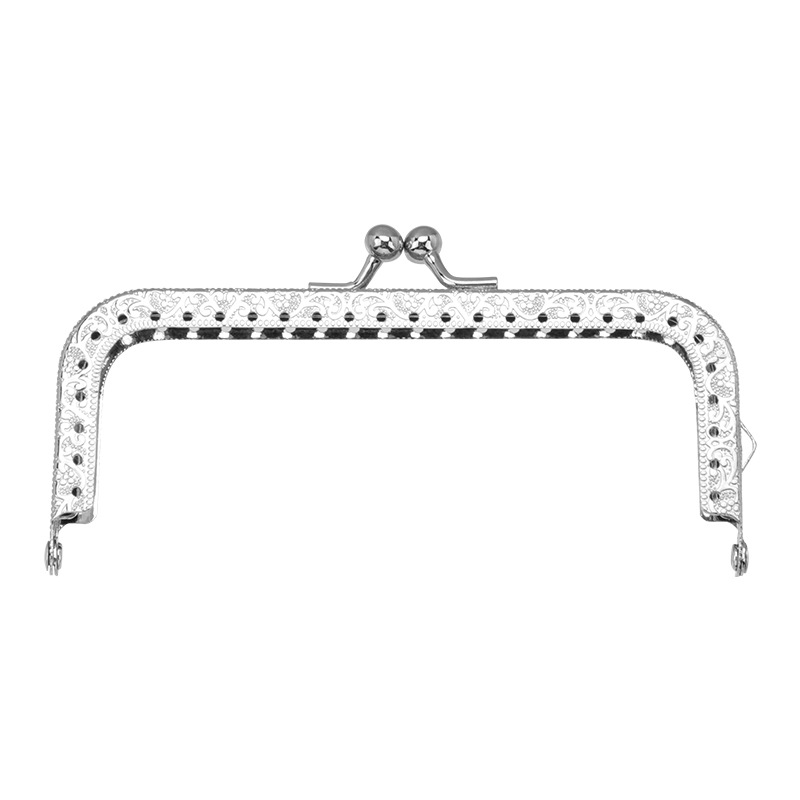 Plata azul antiguo cuadrado en relieve cuentas de retroceso correa oreja oro al por mayor bolso bisagra bolso diy equipaje accesorios de hardware