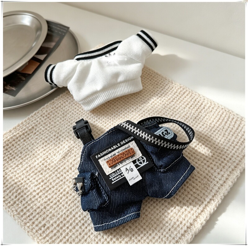 Dress up Doll Clothes 10cm Doll Clothes Little D Xue Zhiqian Workwear Overalls Zhou Keke Doll Clothes Pants Trendy Sweatshirt