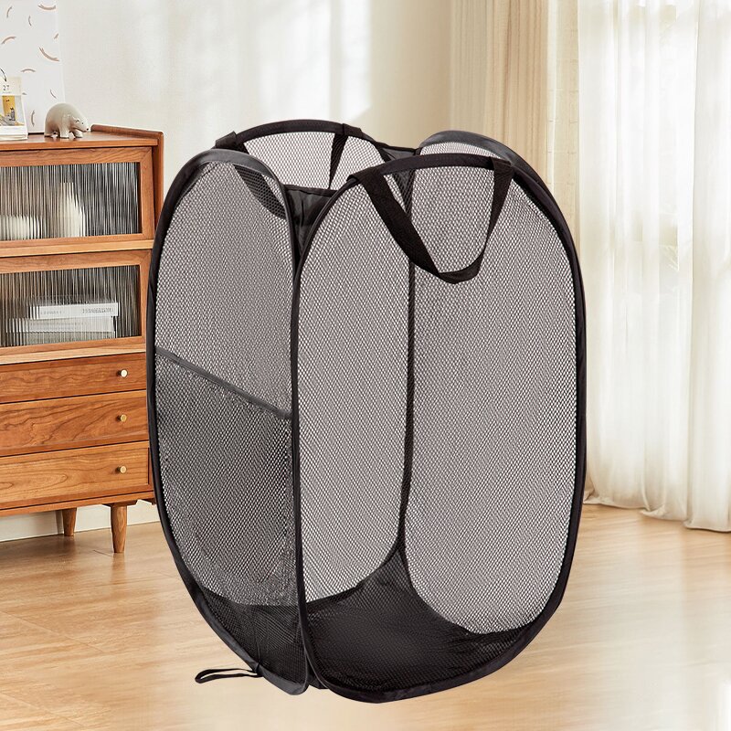 Hot-Selling Product from the Source Factory, Foldable Laundry Basket, Popular Cross-Border Sales, Portable Laundry Hamper for Bathroom and Bedroom, Wholesale