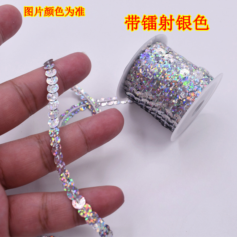 1 cuentas de escenario de encaje de metros de longitud de suministros de eje multicolor de sequinilla 4 nuevos accesorios hechos a mano