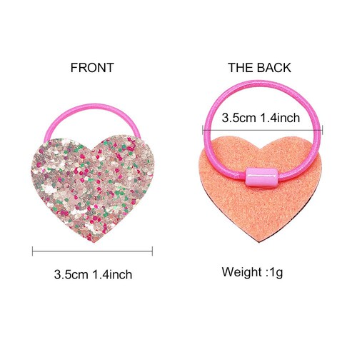 18-piece children's hair rope set, glitter Glitter rubber band, love butterfly, flower, star, rabbit crown headband