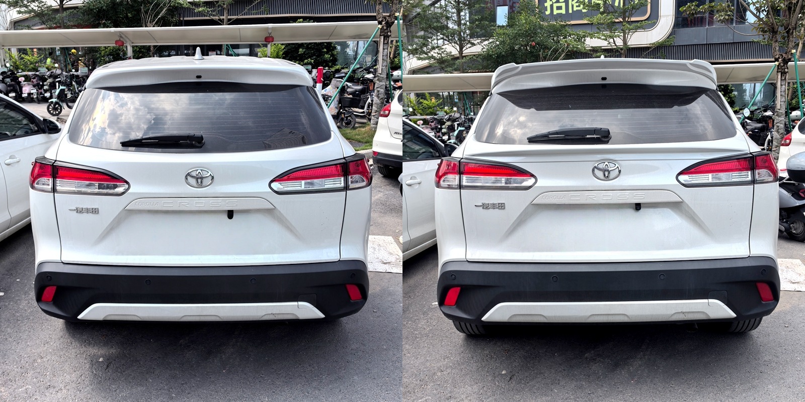 Suitable for 2022+ Toyota Frontlander, Corolla Cross, and Rav4 Custom Modified Mid-Wing Spoiler, No-Drill Paint-Coated