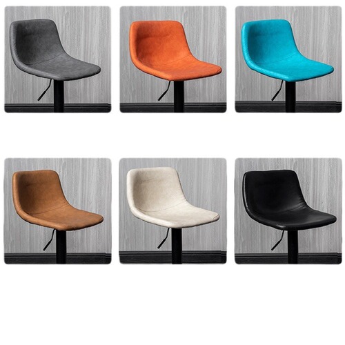 Bar chair lifting and rotating backrest stool light luxury home fashion front desk bar chair iron high-leg modern simple
