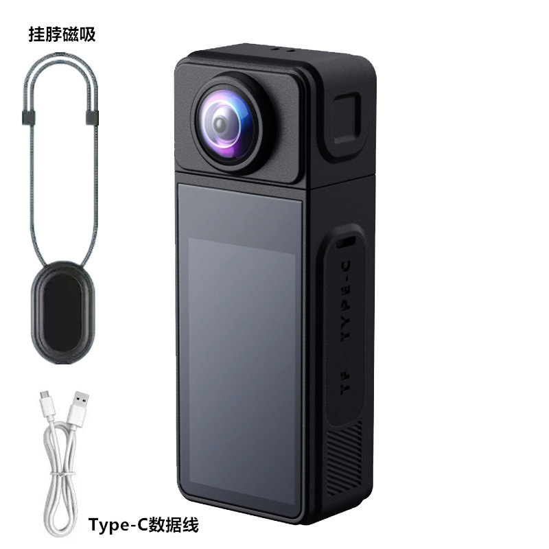 Cross-Border New High-Definition 2K Hanging Neck Magnetic Thumb Sports Camera Outdoor Portable Cycling Camera Vlog