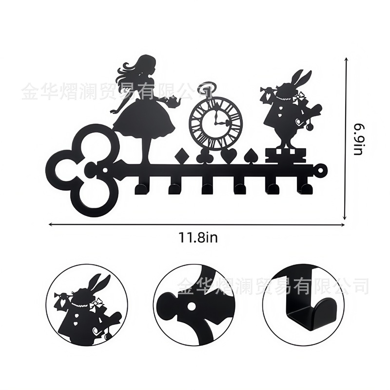 クロスボーダー創意デザイン起爆HOMEアルファベット置物フックキッチンフックホームキー収納鉄芸ラック|undefined