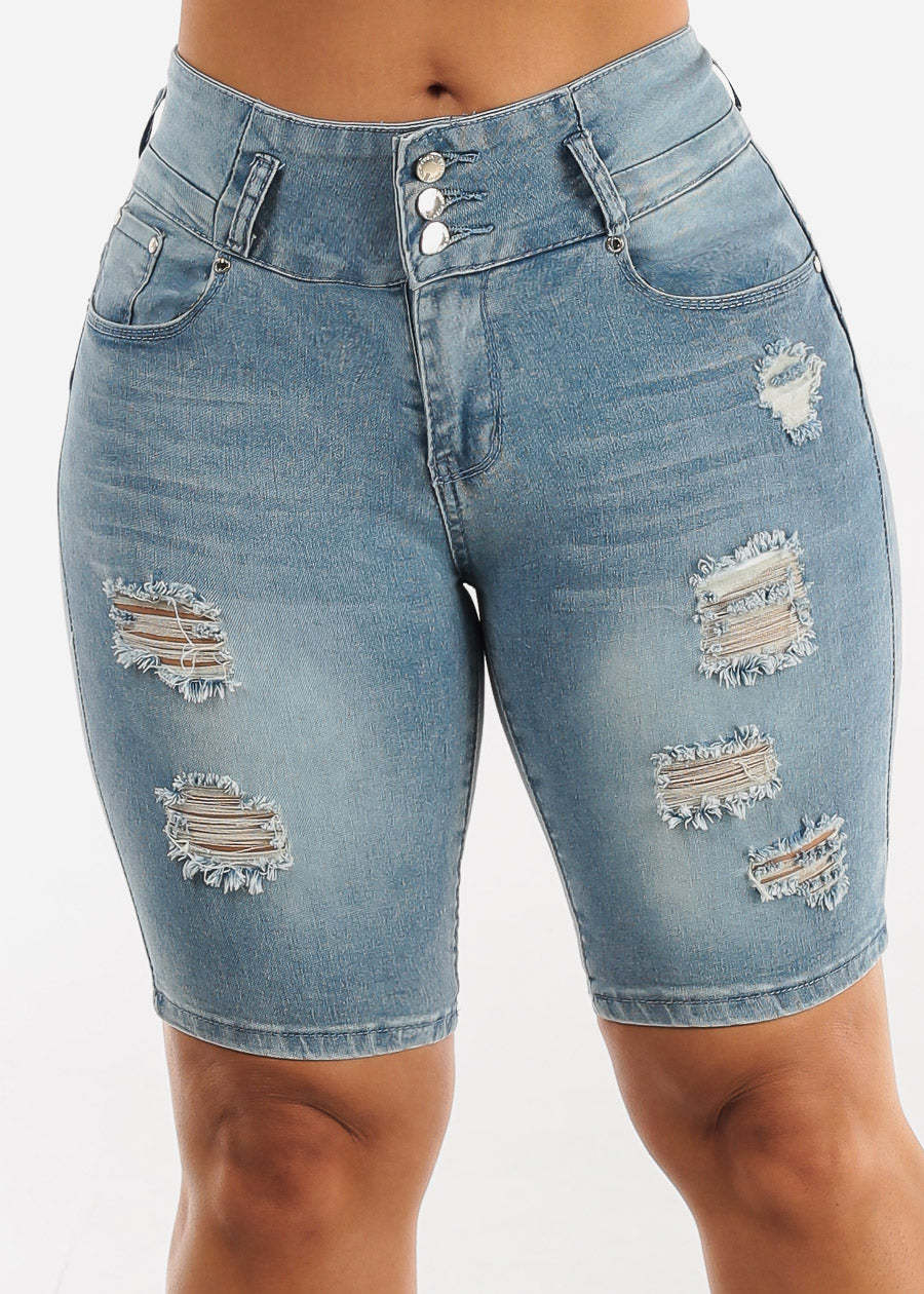 Micro-Elastic Elasticity Daily Occasion Women's Daily Retro Classic Style Solid Color Knee Length Jeans