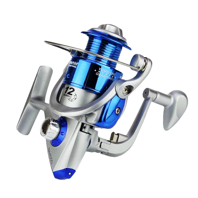 Artillo de pesca rueda de hilado rueda al por mayor todo el alambre de metal taza rodas de caña de mar lejos lanzado luya puerto de pesca rueda de pesca