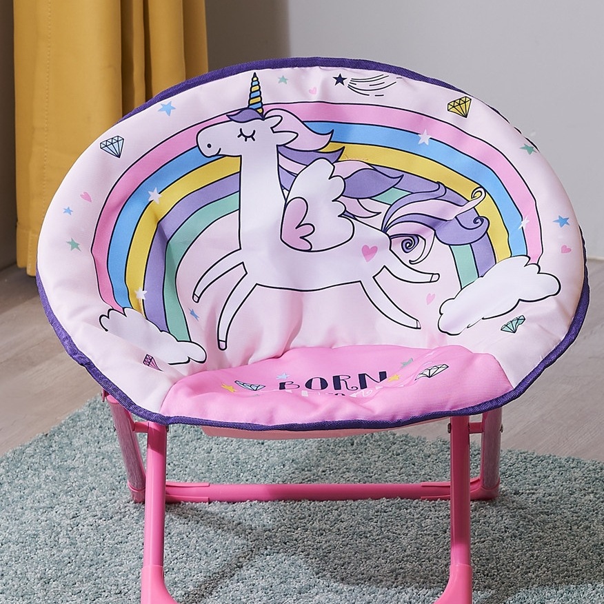 Children's Chair Non-Slip Backrest Chair Foldableable Baby Moon Chair Home Learning Portable Seat Thickeneded Small Stool