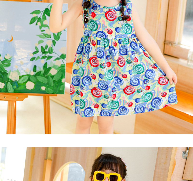 Cute Pastoral Animal Cartoon Flower Cotton Silk Girls Dresses display picture 10