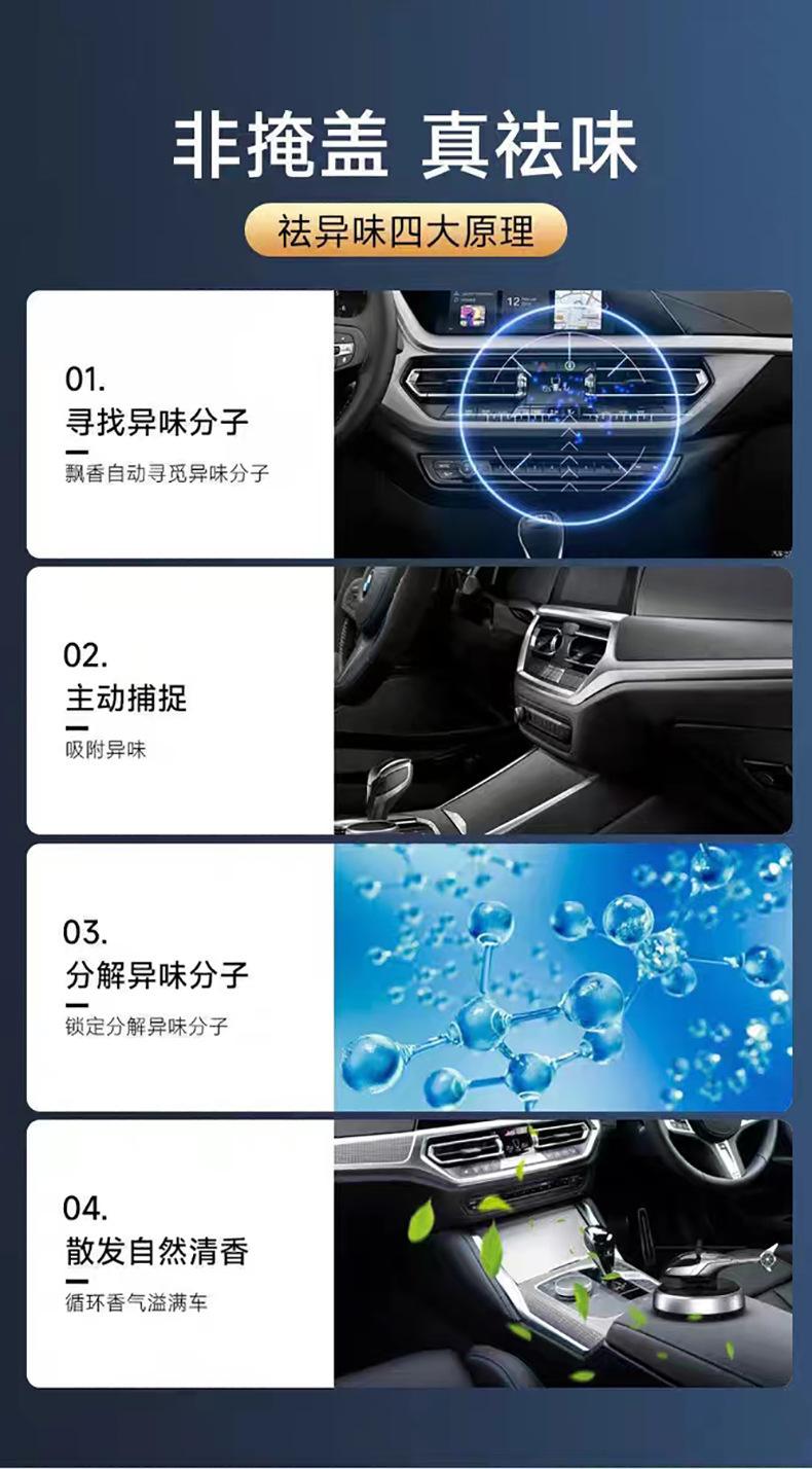Solar rotating helicopter car ornaments aircraft aromatherapy center console cross-border car odor removal perfume supplies