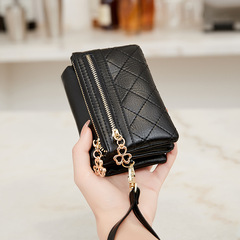 Wholesale Korean-style fresh minimalist coin purse 2024 summer new small versatile large capacity short tri-fold wallet